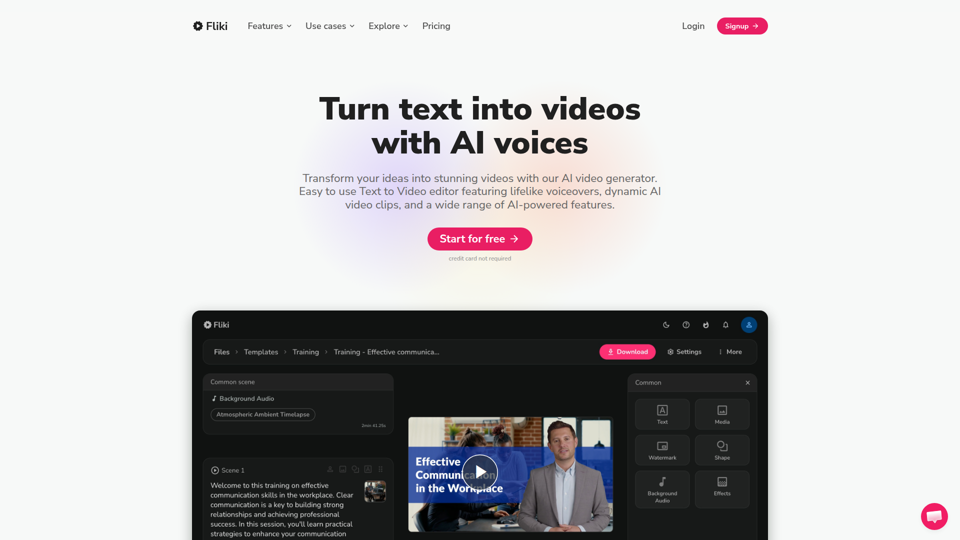 Fliki - Crea videos y locuciones con IA en minutos | Gratis