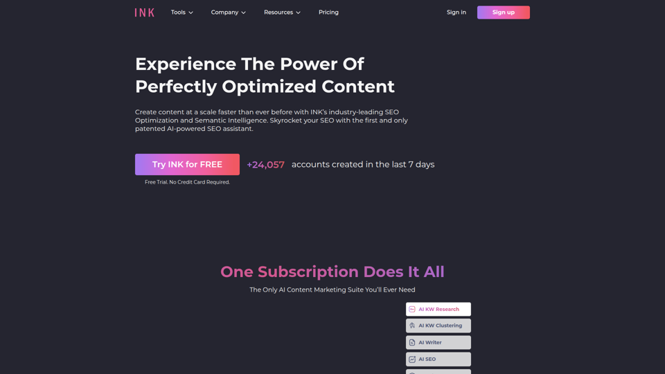 INK – Der beste KI-Content-Assistent der Welt für Marketing & SEO – INK