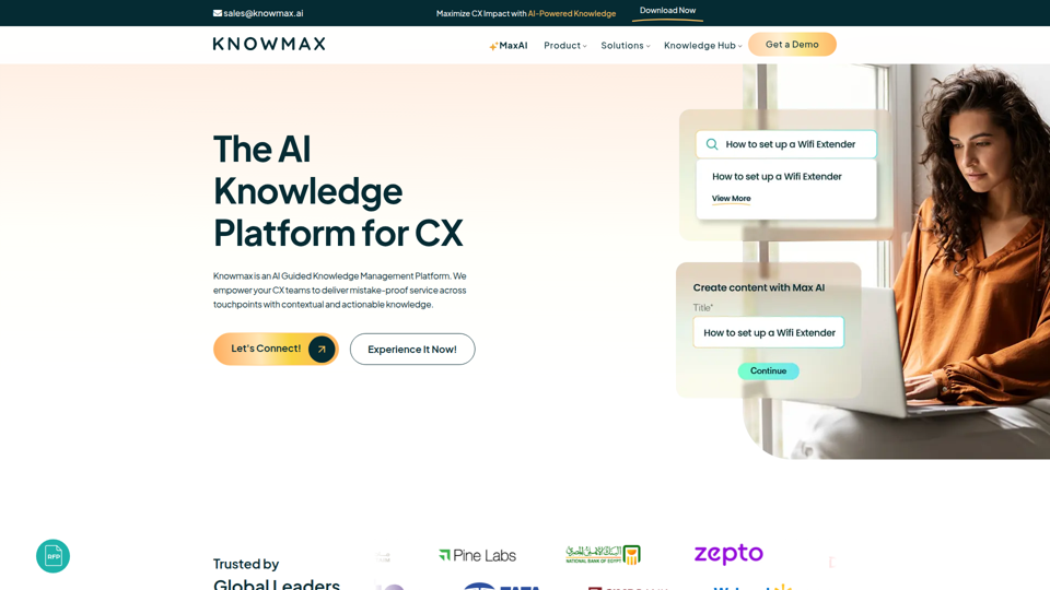 AI Knowledge Management Platform for CX | Knowmax