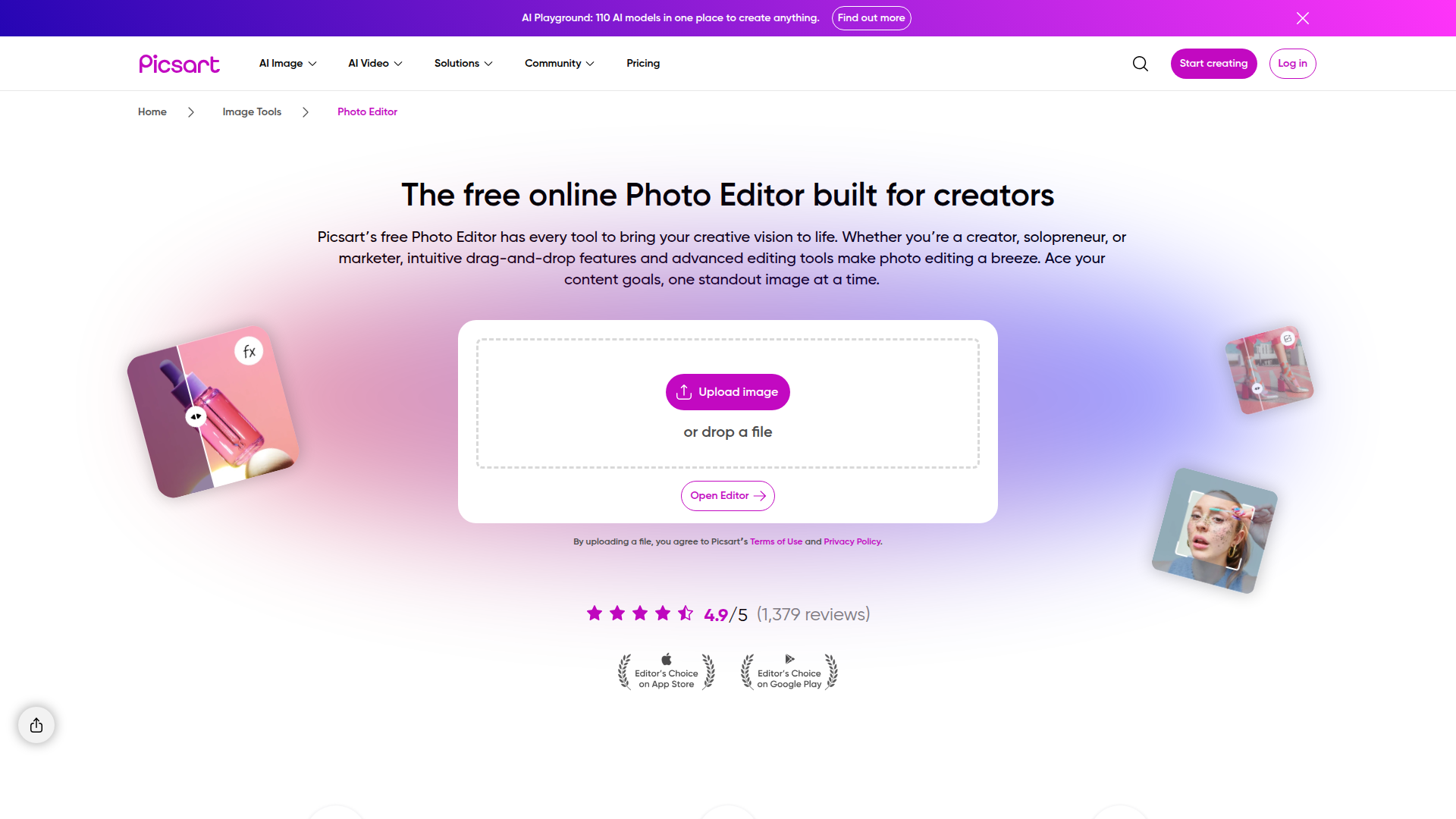 Free Photo Editor - Online Image Editing For Creators | Picsart