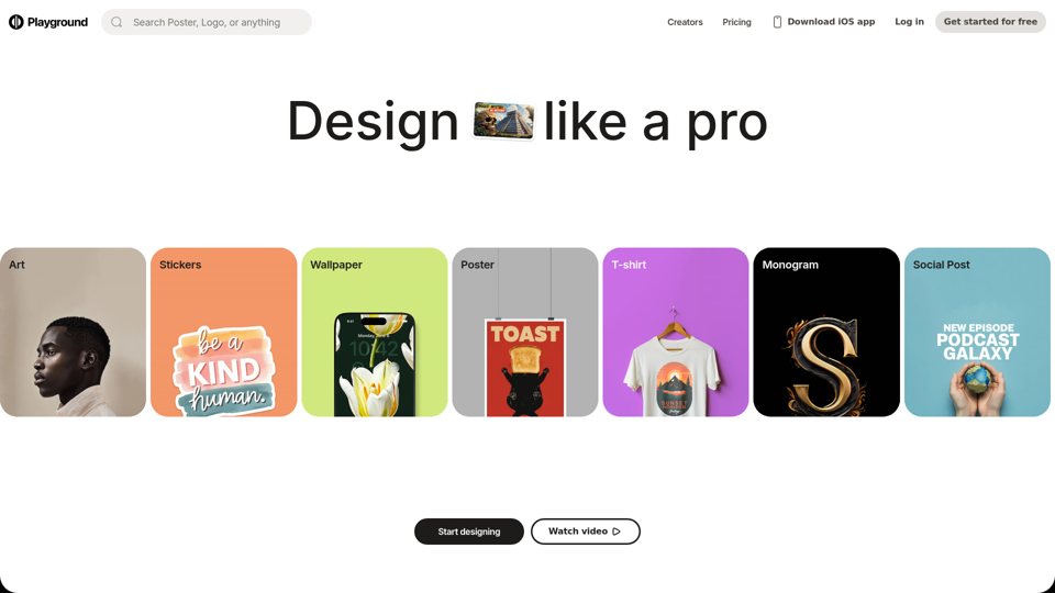 Free AI Design Tool: Logos, T-Shirts, Social Media - Playground