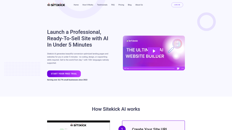 AI Landing Page Generator & Website Builder | Sitekick AI