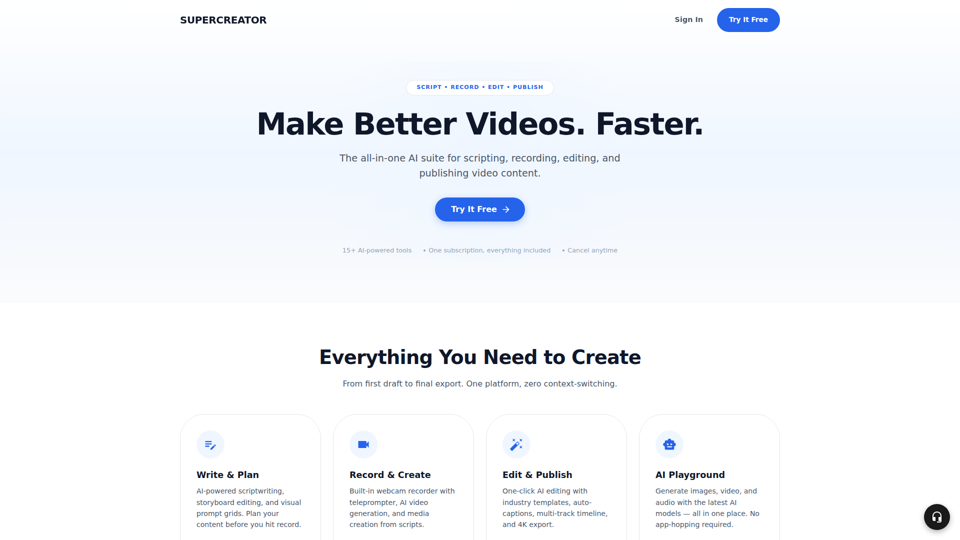 Supercreator.ai - クリエイションの新しい方法