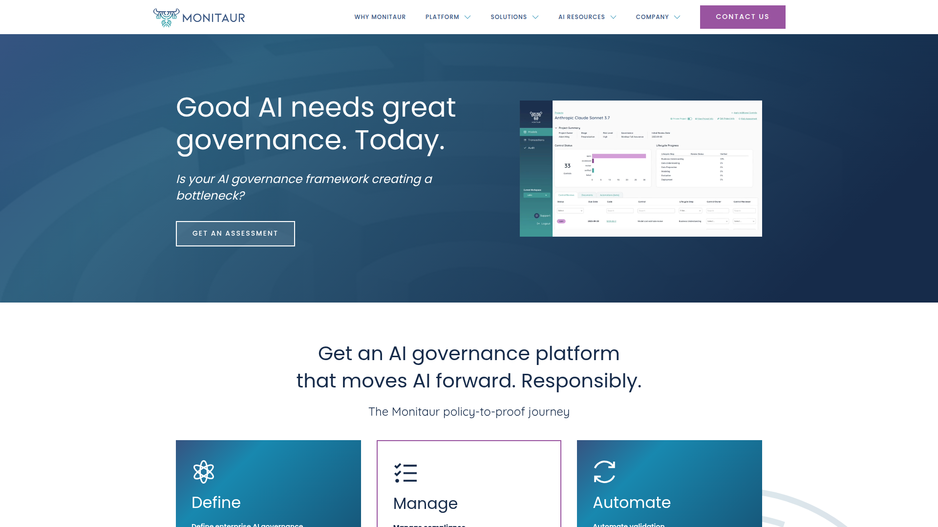 KI-Governance-Software, das über gute Absichten hinausgeht | Monitaur