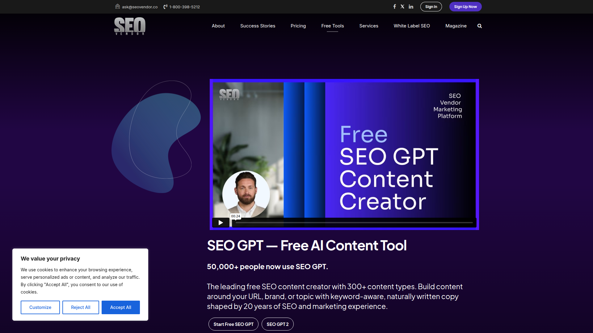 SEO GPT: A Free AI Tool with 300+ Ways to Write Optimized Content