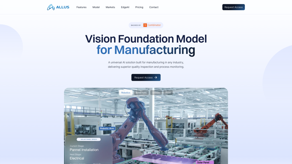 Allus AI - Vision Foundation Model for Manufacturing