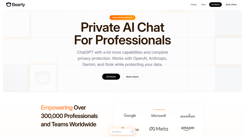 Bearly AI | The Private ChatGPT Platform