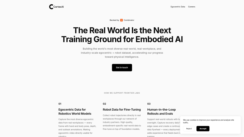 Cortex AI — Real-World Data for Embodied AI