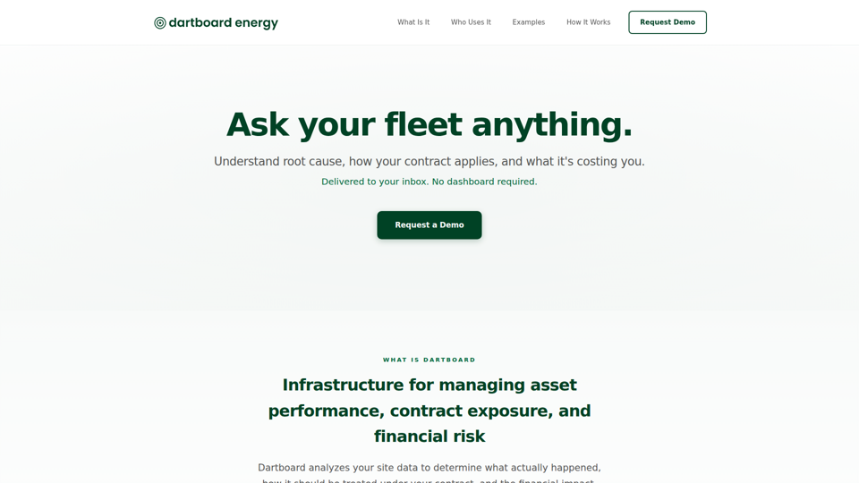 Dartboard Energy - Ask your fleet anything
