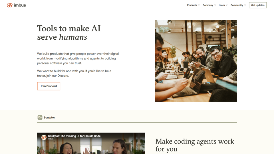 AI 时代赋能人类的工具 - imbue
