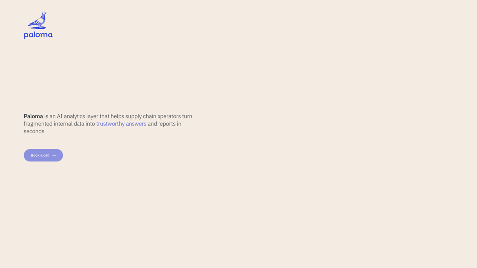Paloma - Analítica de IA para la cadena de suministro
