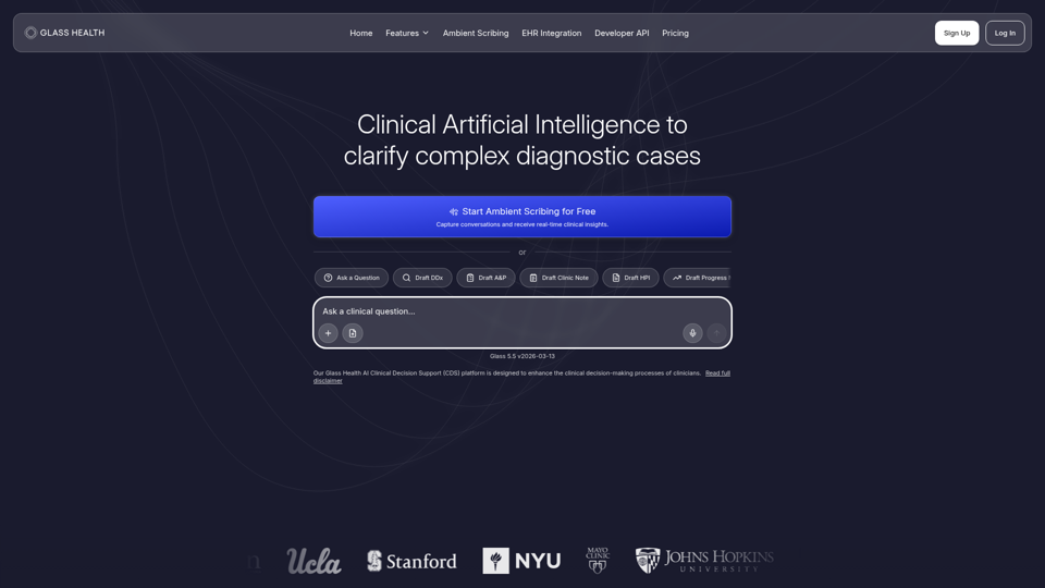 Glass Health | Ambient Scribing & Clinical Decision Support