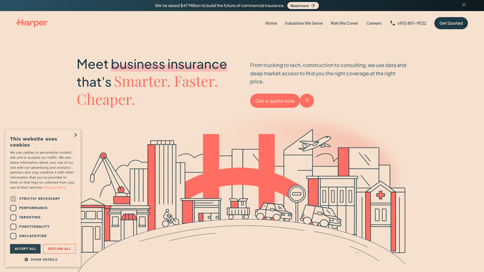 Harper Insure - Une assurance professionnelle plus intelligente. Plus rapide. Moins chère.