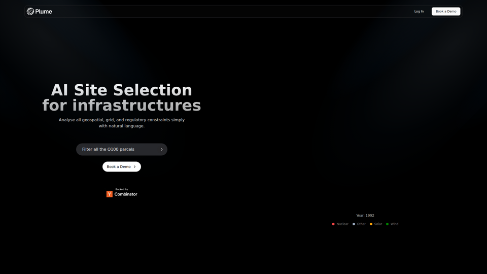 AI Site Selection for Infrastructures | Plume Finder
