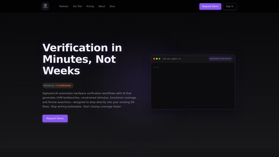 SigmanticAI - Hardware Verification Automation
