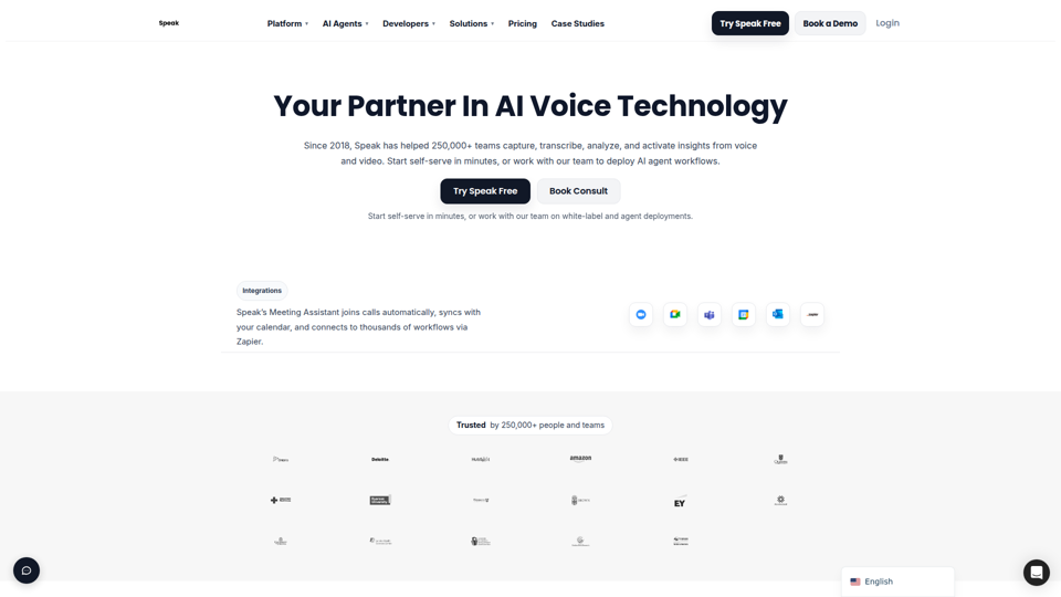 Speak AI — Transcribe, Analyze & Deploy AI Agents