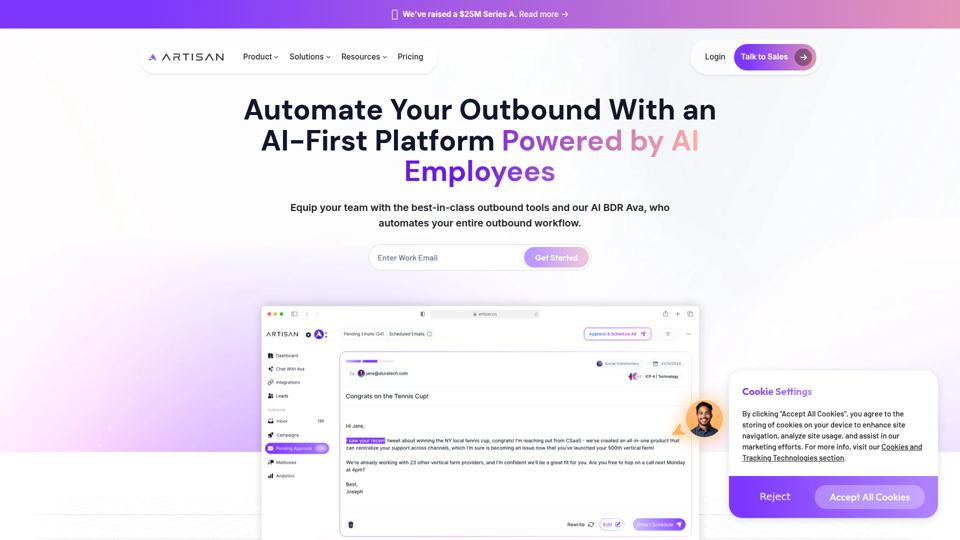 Steigern Sie Ihren Outbound-Vertrieb mit einem KI-BDR von Artisan