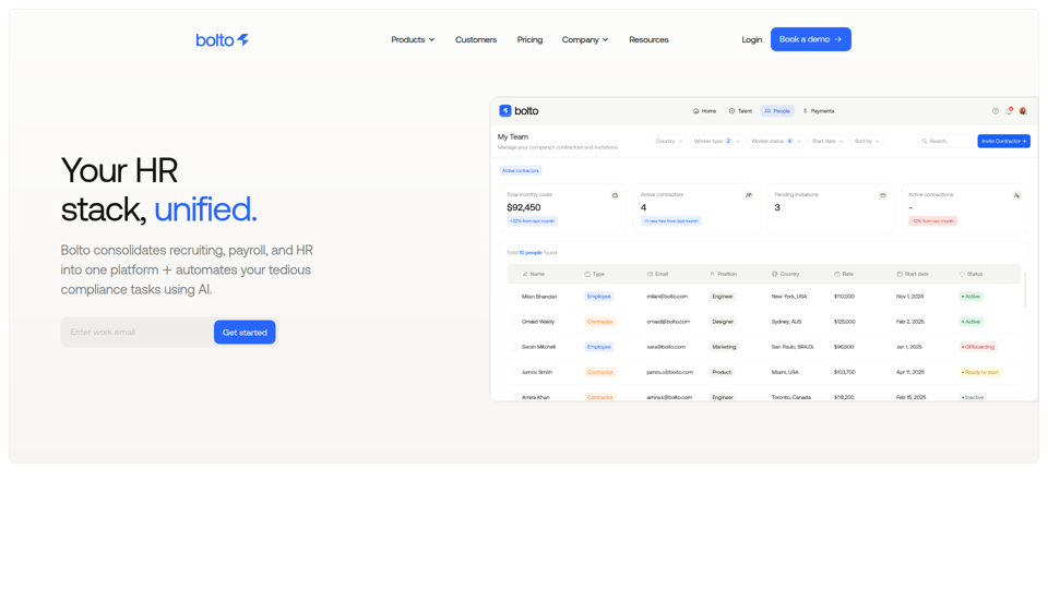 Bolto：採用、給与計算、グローバル人事を1つのプラットフォームで