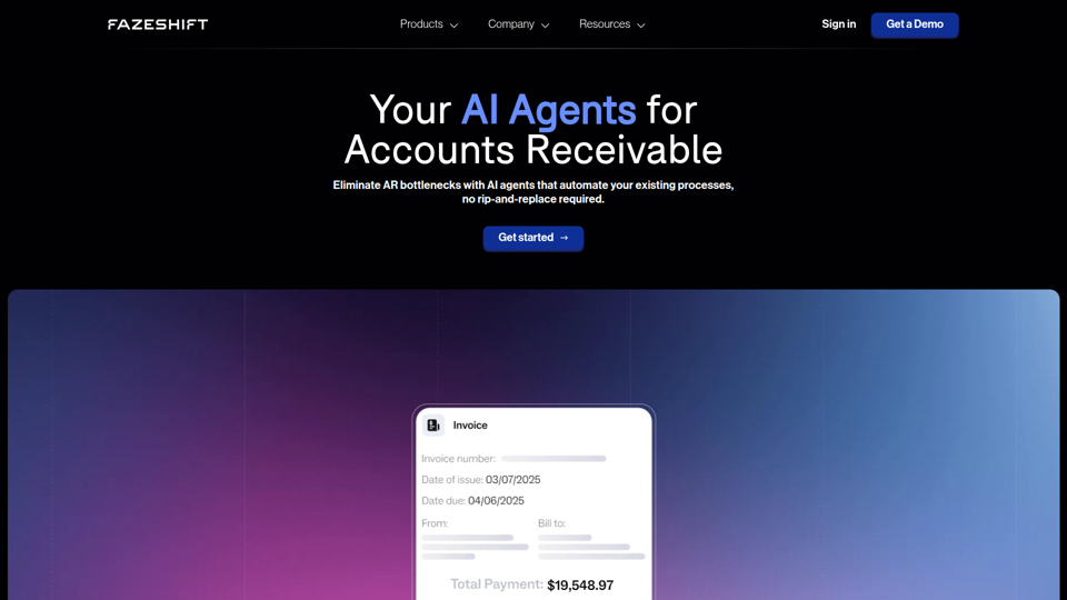 Fazeshift - Cuentas por cobrar con IA