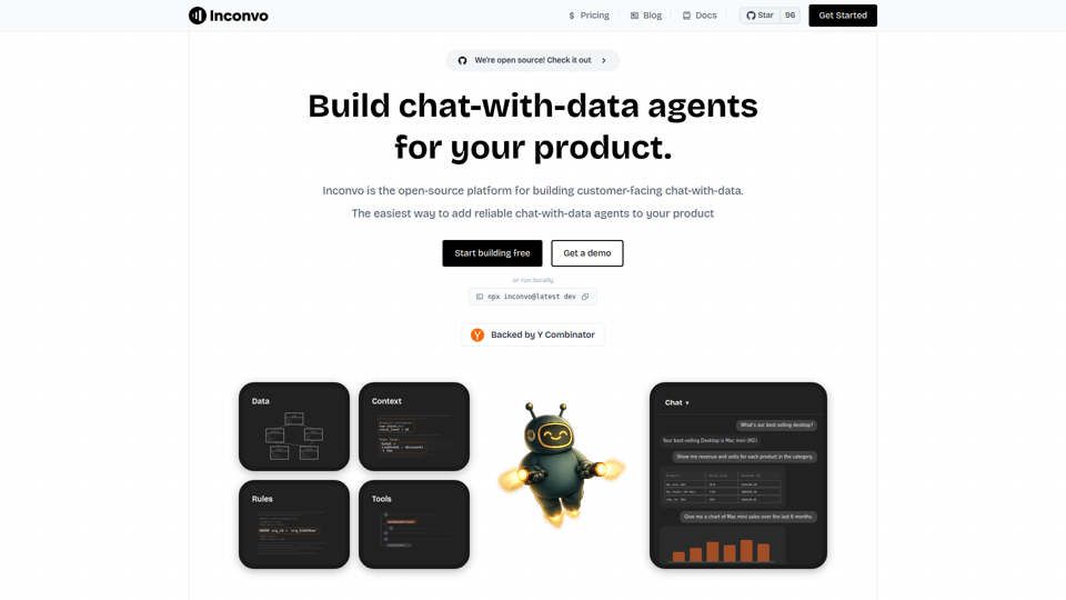 Inconvo｜信頼性の高いデータエージェントを構築する