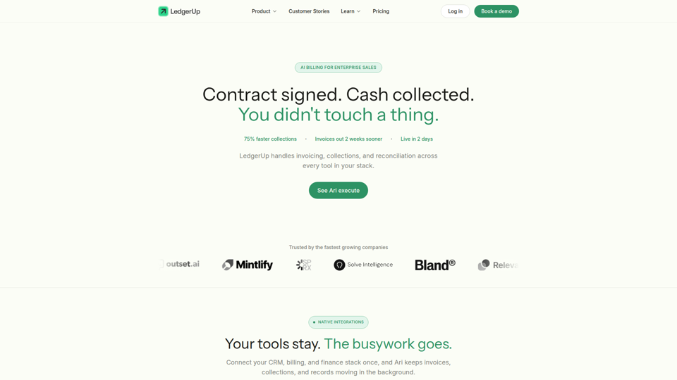 LedgerUp: Intelligenz, die Ihre Umsatzprozesse steuert