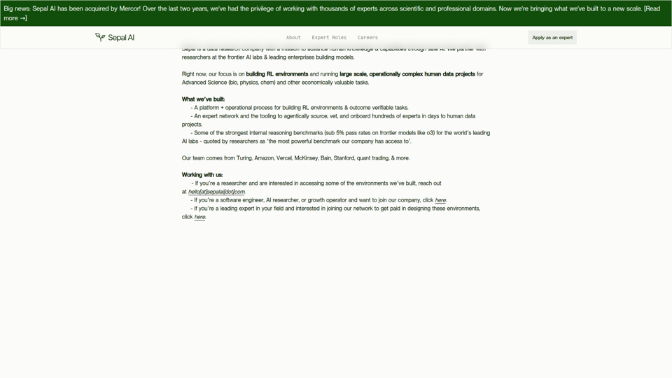 Sepal AI | Modelle intelligenter und sicherer machen