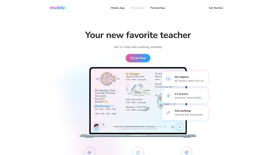 Studdy AI | Le tuteur IA qui vous enseigne vraiment