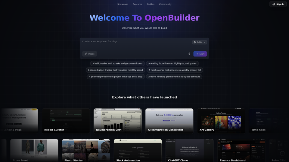 Willkommen bei OpenBuilder