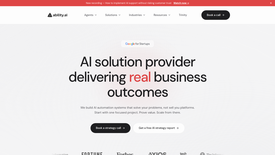 KI-Lösungsanbieter für die Geschäftsautomatisierung | Ability.ai