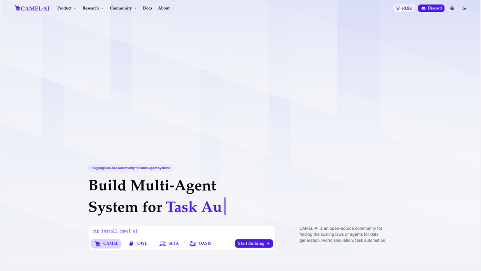 CAMEL-AI | Die Skalierungsgesetze von Agenten finden | CAMEL-AI