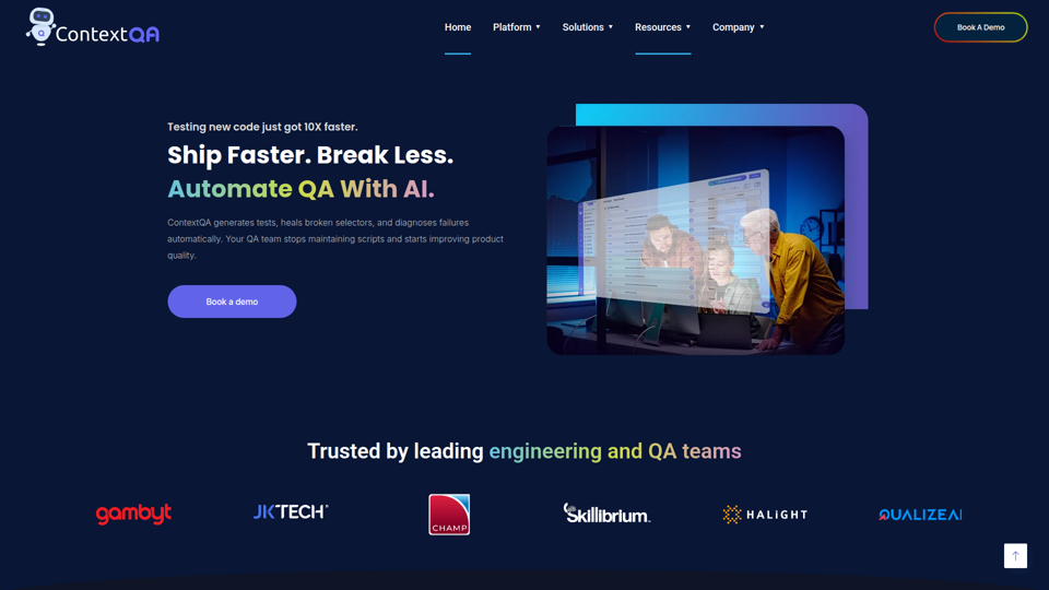 Context-Aware AI Testing Platform for Faster, Smarter Release | ContextQA