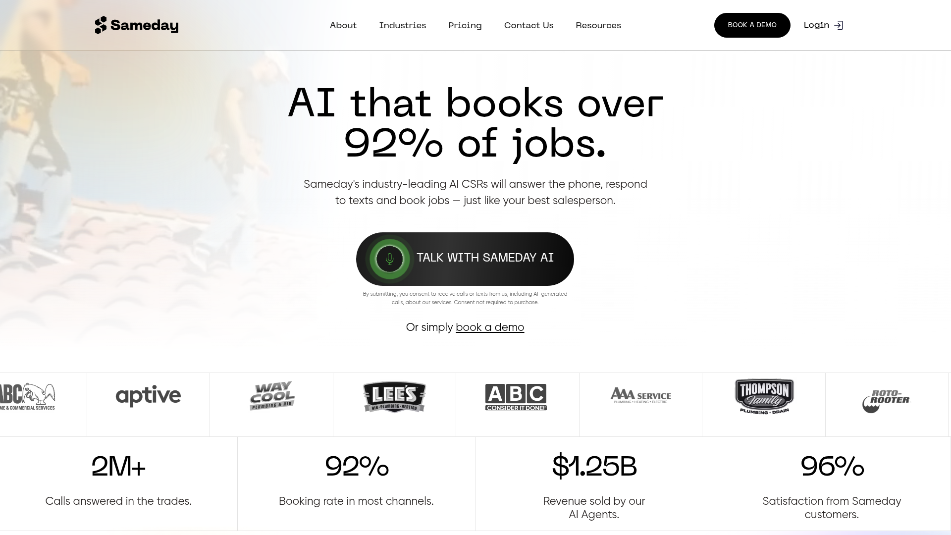 Sameday - ホームサービス向けAI電話応答システム