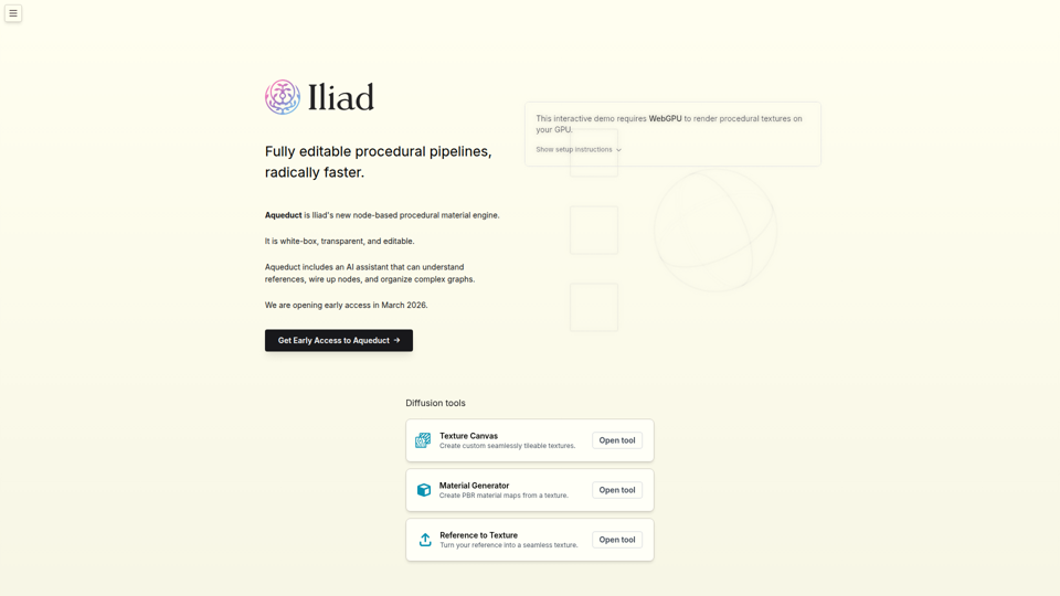 Ilíada: Flujos de trabajo procedimentales totalmente editables, radicalmente más rápidos