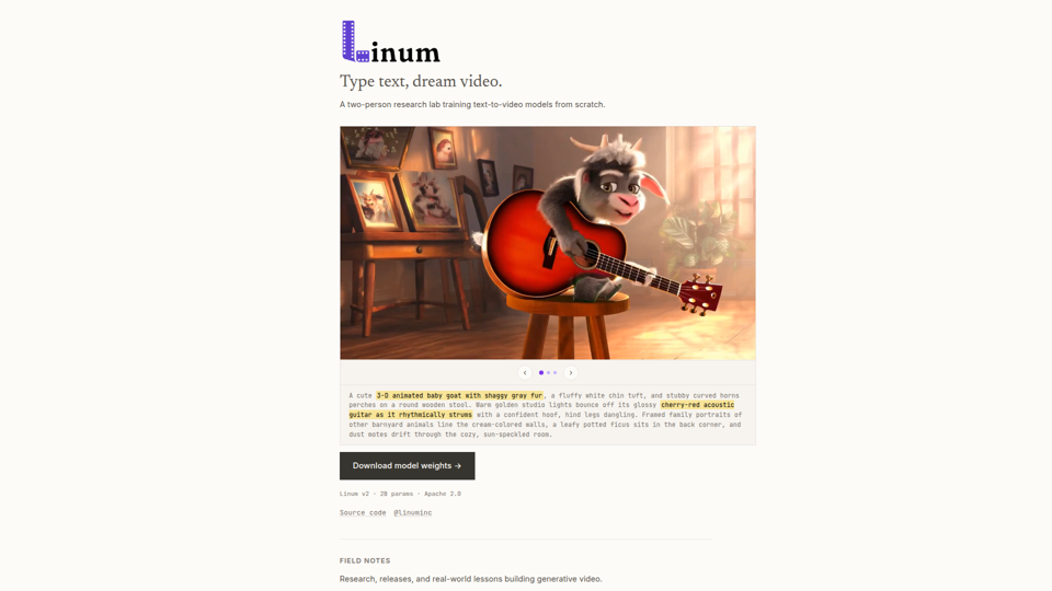 Linum | Escribe texto, imagina video