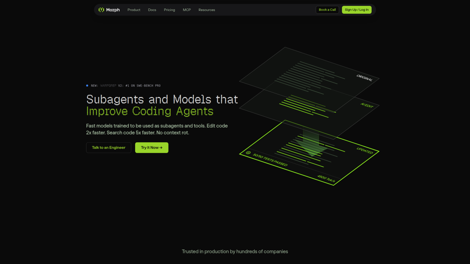 Morph - Sous-agents qui améliorent les agents de codage