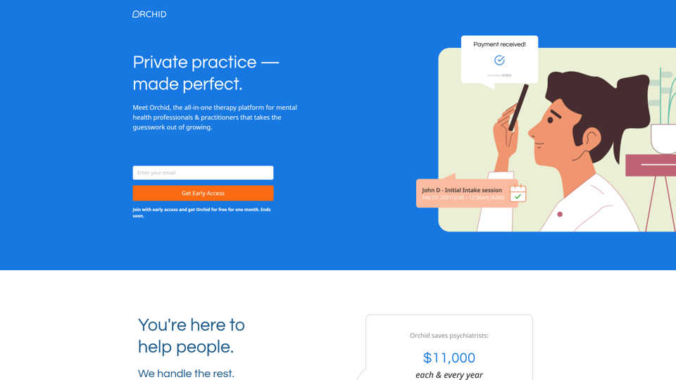 Orchid | オールインワンのセラピープラットフォーム