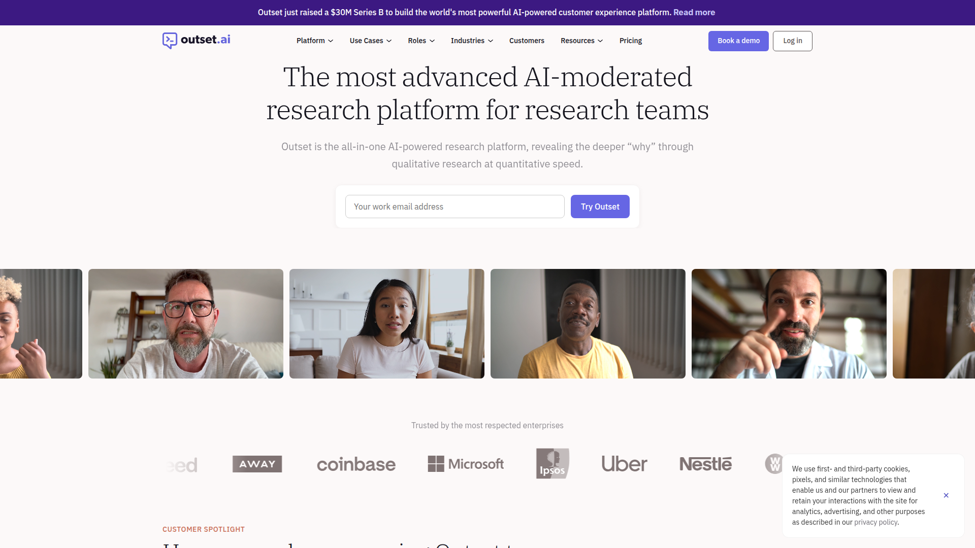 The AI-Moderated Research Platform | Outset