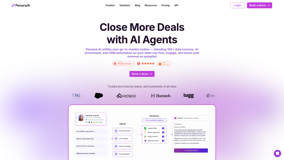 Persana AI | Multipliez par 10 votre prospection commerciale avec l’IA