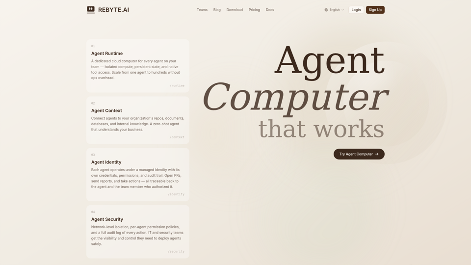 rebyte.ai - Agent Computer That Works