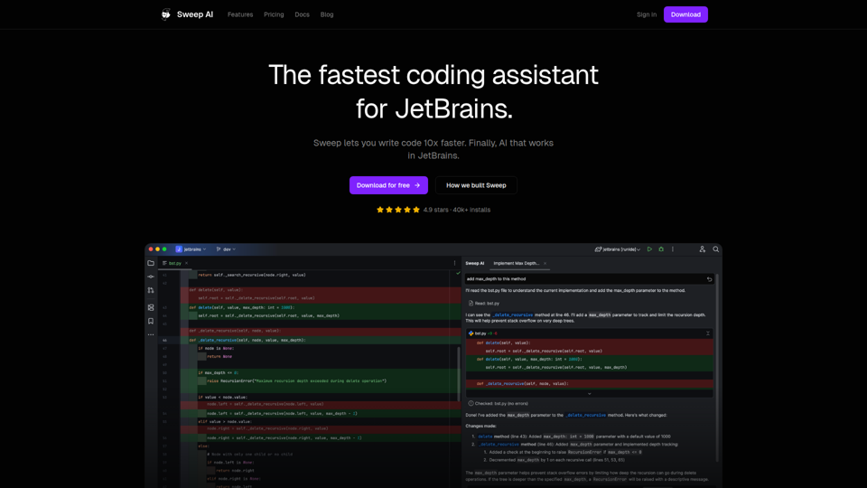 Sweep - AI for JetBrains IDEs