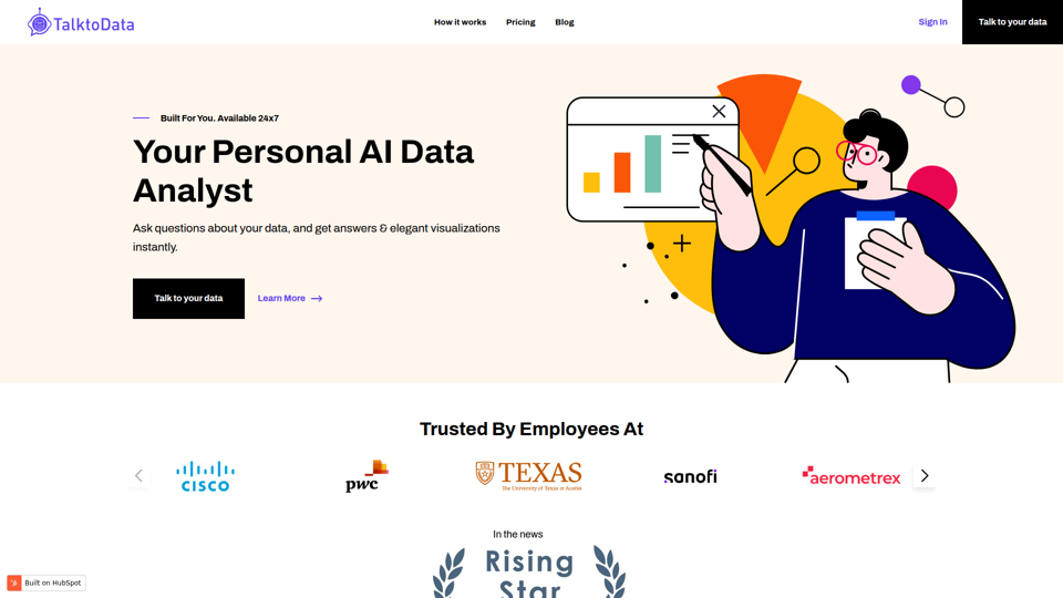 Your AI Data Analyst | Talk to Data | Instant Answers & Visualizations | data analyst ai |