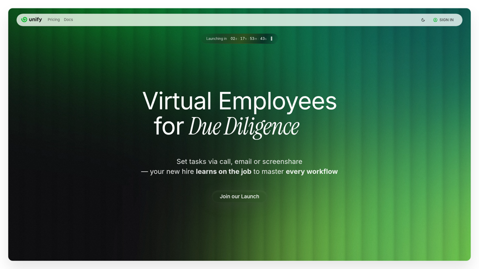 统一 AI — 着陆页