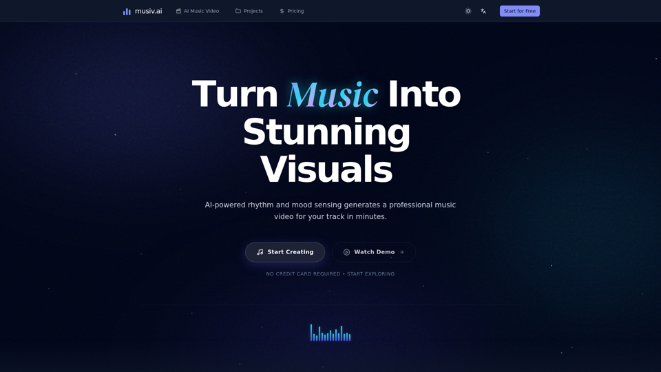 Musiv - AI Music Video Generator | Create Stunning MVs