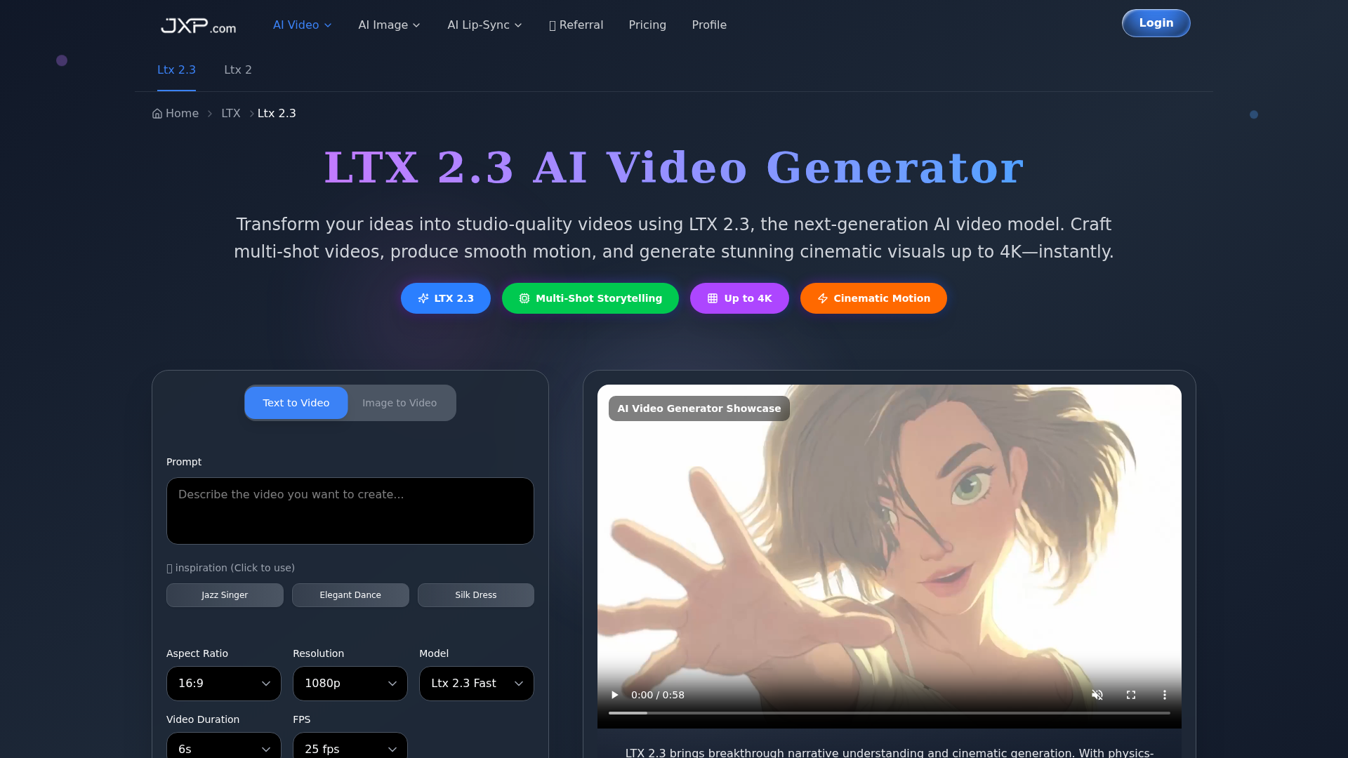 Ltx 2.3 AI Video Generator – Fast 4K Video Creation