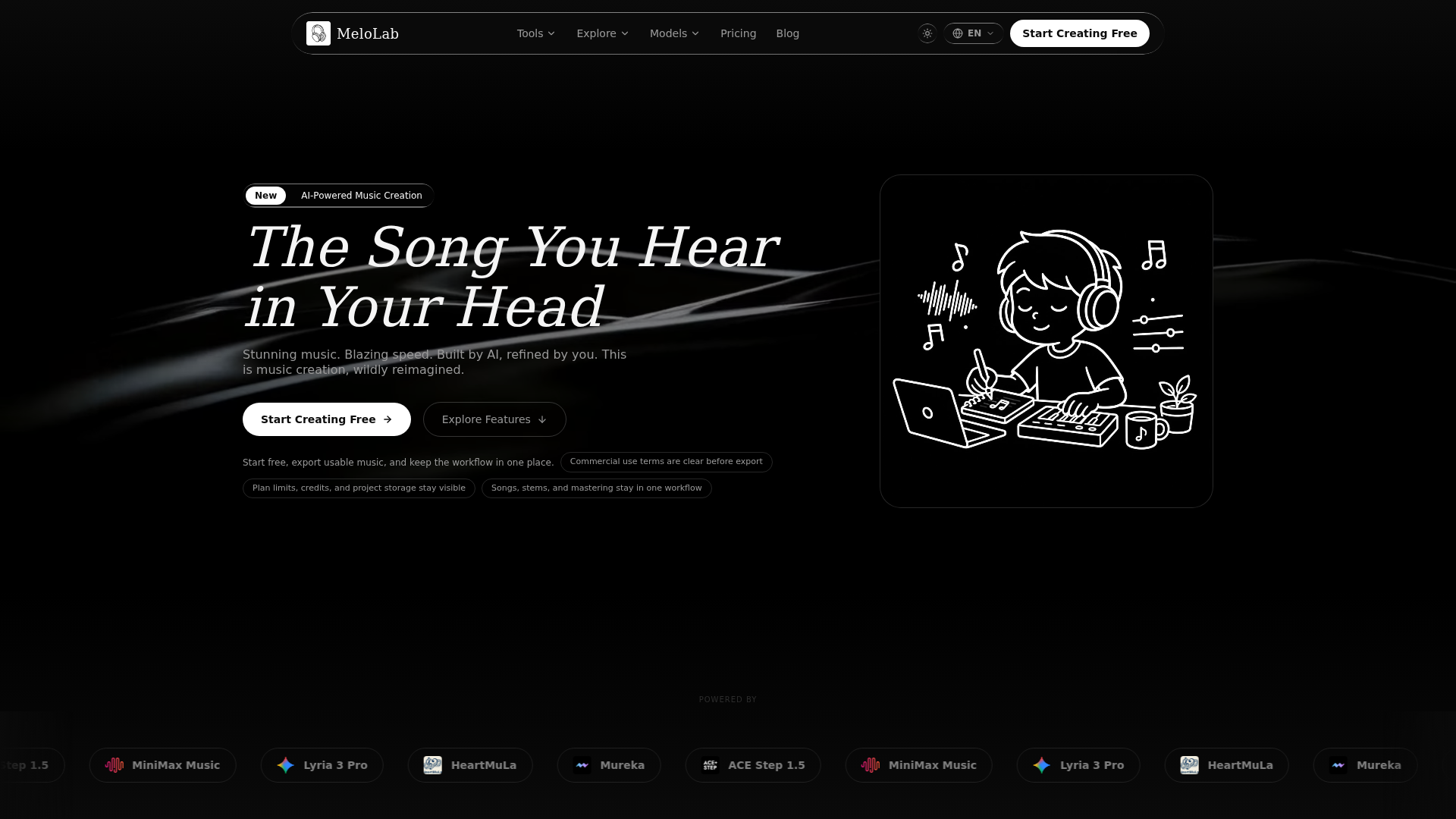 MeloLab — Free AI Music Generator | Create Songs from Text | MeloLab