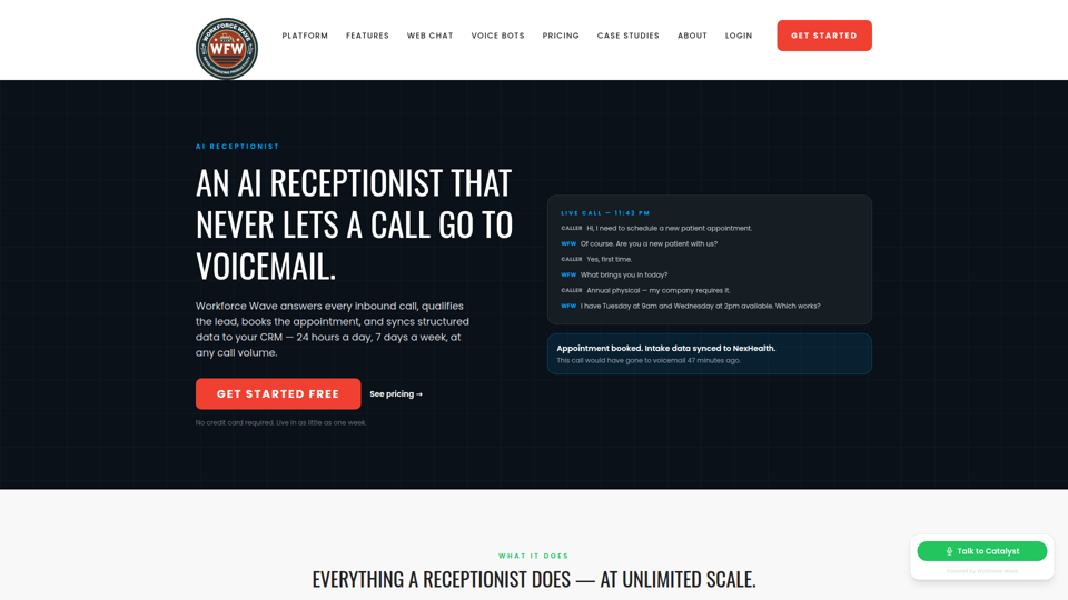 AI Receptionist for Small Business — Workforce Wave