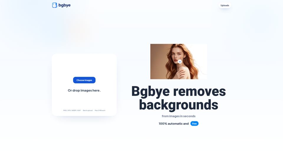 Bgbye Image Background Remover for Clean Images