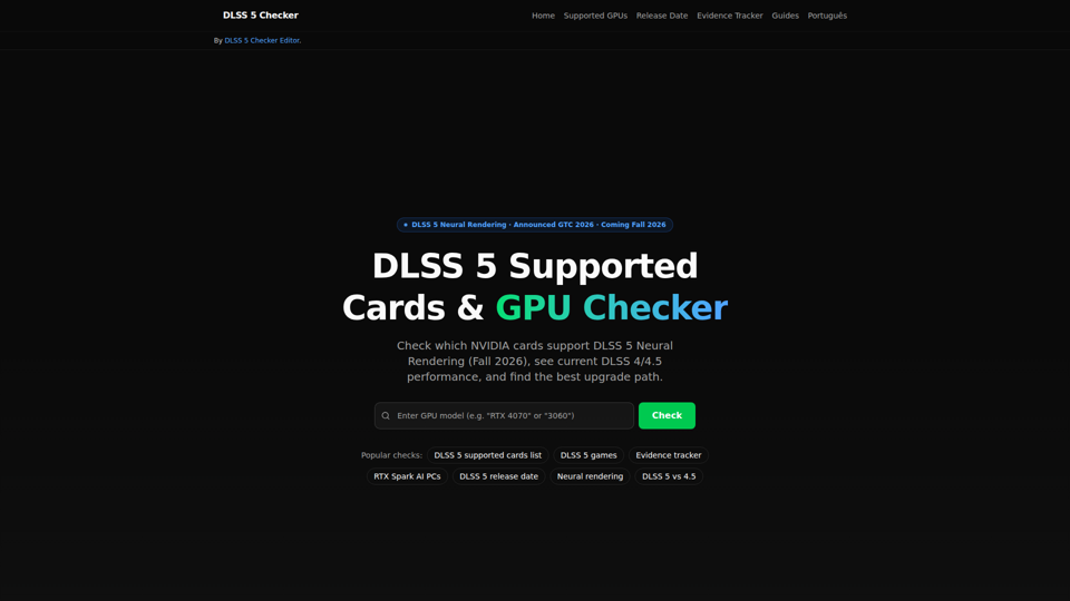 DLSS 5 対応カード＆GPU互換性チェッカー