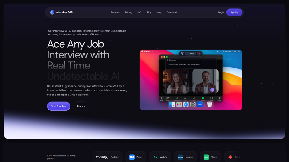 Interview VIP - Real-Time Undetectable AI Interview Assistant