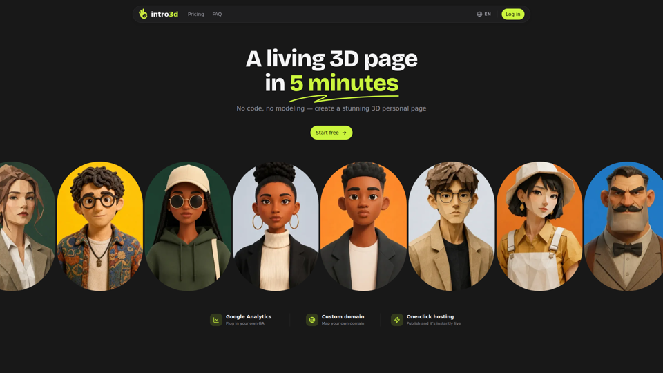 intro3d — DIY your 3D homepage